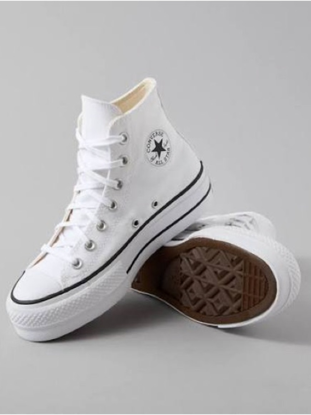 Converse White High-Top Canvas Sneakers